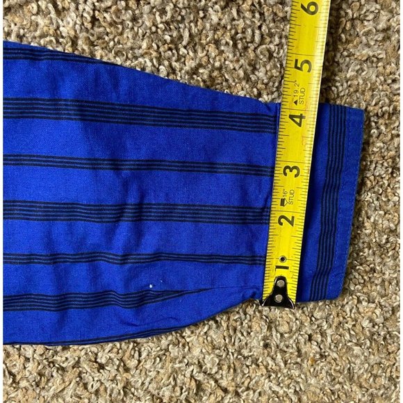 Boy's Medium 12/14 Retro Long Sleeve Blue Button Down Shirt Tomorrow Generation - Picture 9 of 15